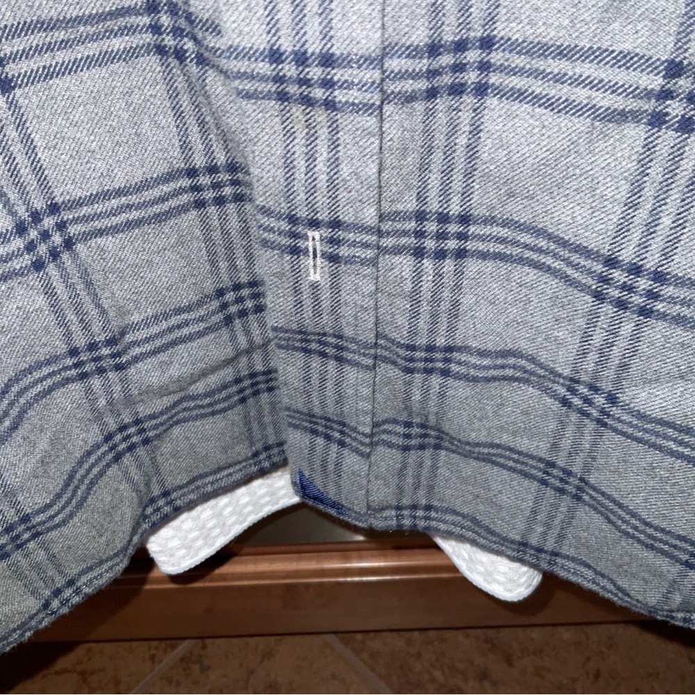 UNTUCKit Shirt Mens 3XL Grey & Blue Flannel Button Up Long Sleeve Casual Hiking - Picture 4 of 12